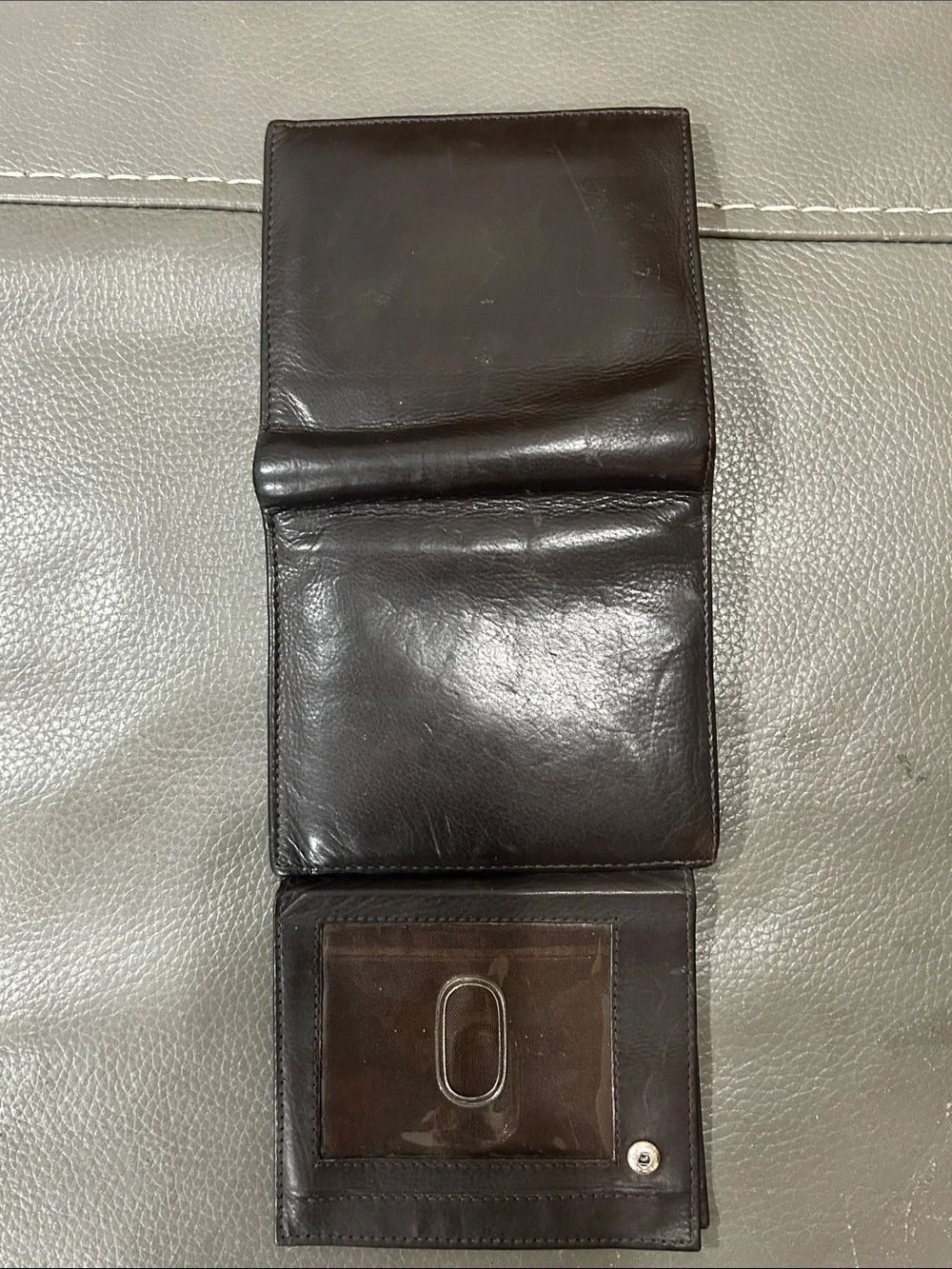 Men's Bifold Genuine Handcrafted Brown Leather Wallet EUVC